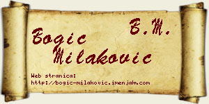 Bogić Milaković vizit kartica